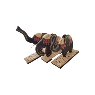 Set de 3 Elefantes Decorativos (Puntillismo)