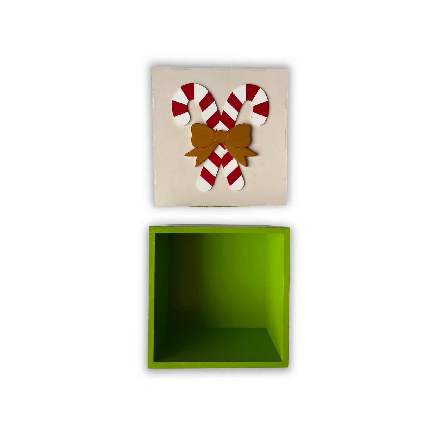 Caja Organizadora Verde Navideña "Bastones" - Image 4