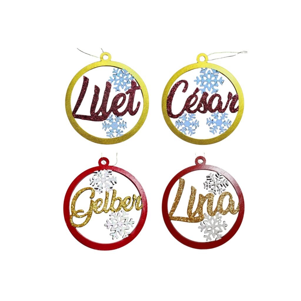 Adornos Personalizados para Arbolito “Esferas con Nombre”
