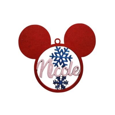 Adornos Personalizados para Arbolito “Mickey con Nombre”