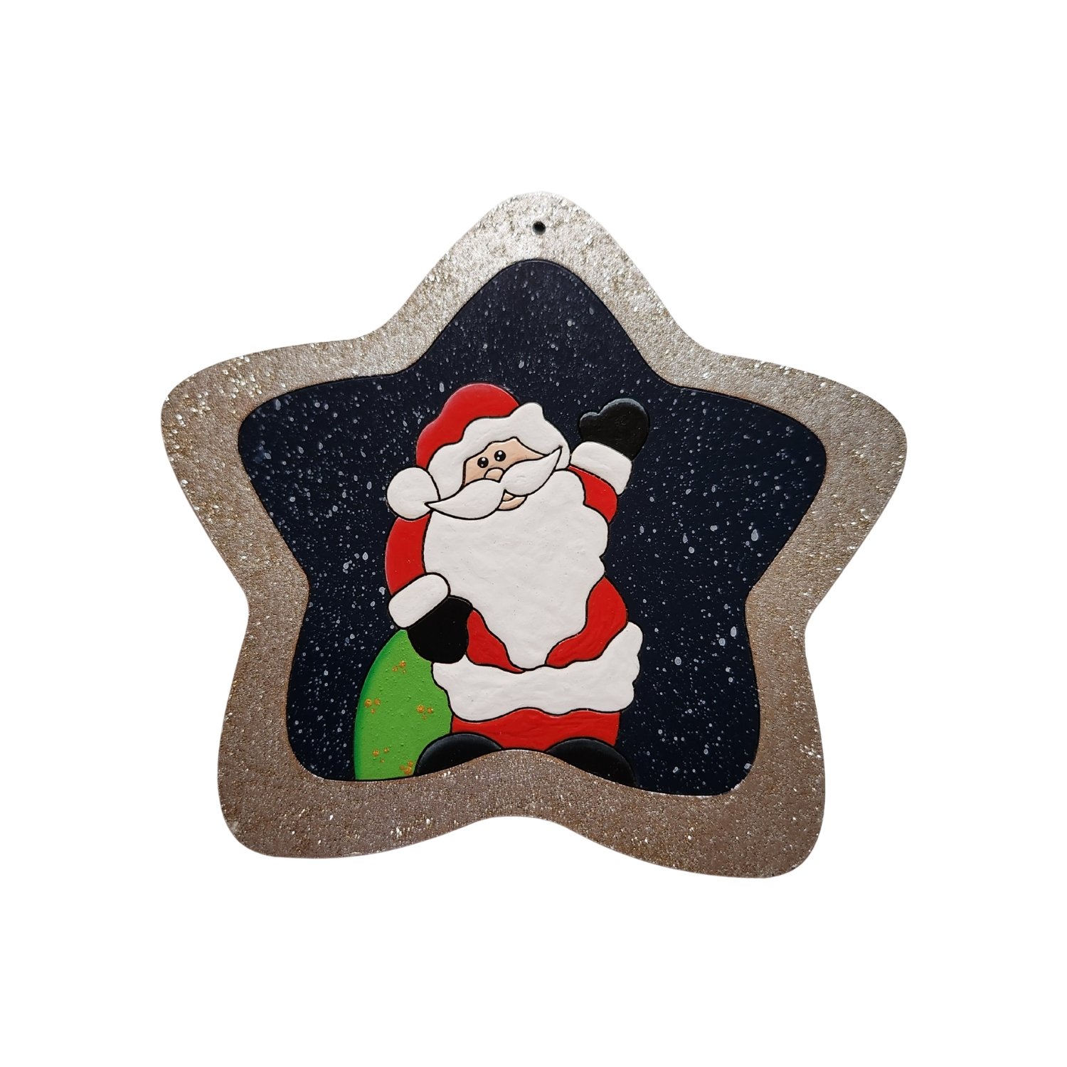Adornos Navideños Para Arbolito "Estrellas Plateadas" (pack 4 Unid) - Image 2